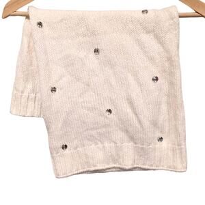 Victoria's Secret Knit Scarf Neck Warmer‎ White Rhinestones
